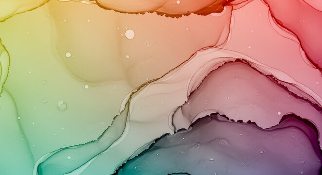 Abstrakte Kunst sanft fliessende Farben zarte Pastelltone leuchtende Akzente. AI Generated