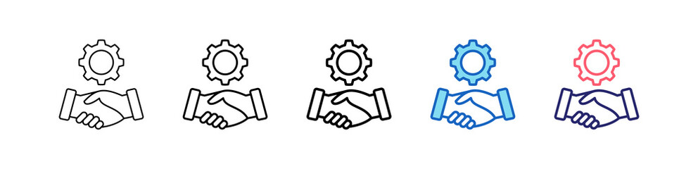Agreement Icon In 5 Different Styles Set Collection.   