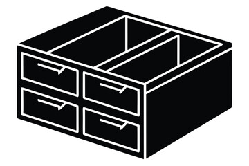drawer organizer vector icon