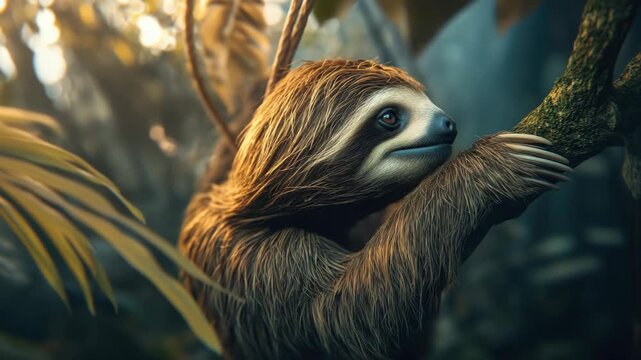 The slow loris is a fascinating animal found in tropical rainforests. It's a small, nocturnal primate known for its sluggish movements and adorable appearance.