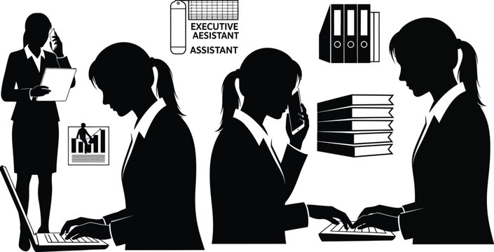 Professional women manage tasks efficiently in modern business settings