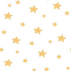 Watercolor Seamless Pattern with Stars. Perfect for wallpapers, and paper gift packaging.