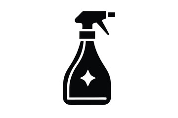 glass cleaner bottle vector icon