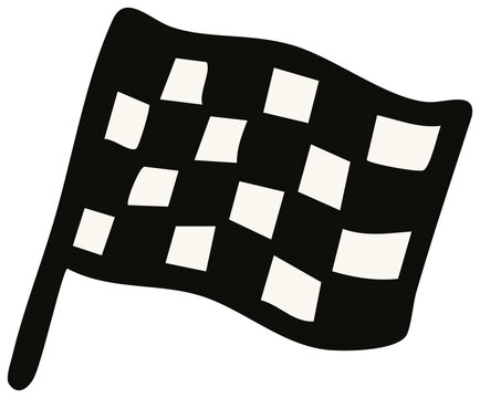 3D illustration of black and white striped socks with a racing checkered flag pattern symbolizing speed and competition success for a winning finish
