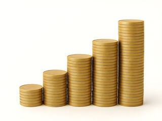 Rising Coin Stack Investment Concept
