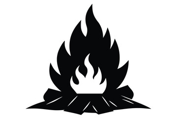halloween bonfire vector icon