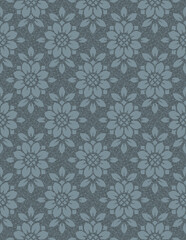 Stylized sunflowers seamless geometric pattern, flower wallpaper background