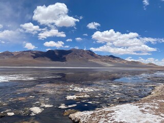 lake and mountains