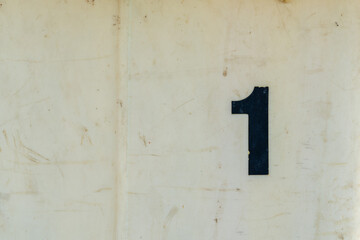 Number One on the Wall – Minimalist Statement