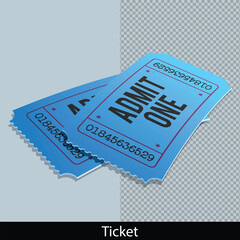 blue movie ticket vector