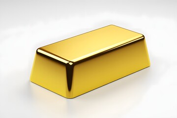 Shiny gold bullion bar close up for investment and wealth concept gold standard asset
