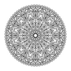 Mehndi flower pattern for Henna drawing and tattoo. Decoration in ethnic oriental  Indian style. Doodle ornament. Outline hand draw vector illustration.