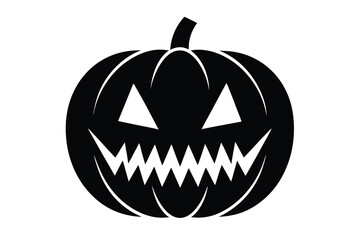 pumpkin with sharp teeth vector icon