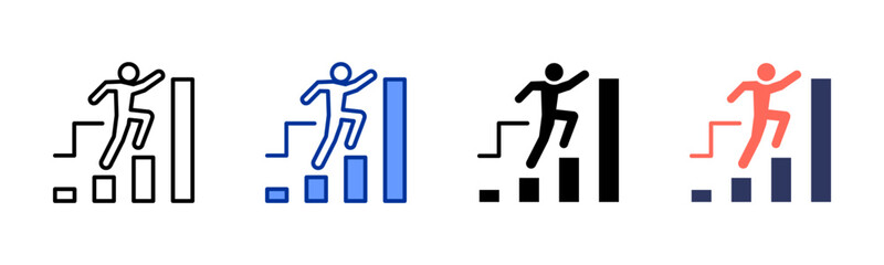 Growth icon sheet multiple style collection