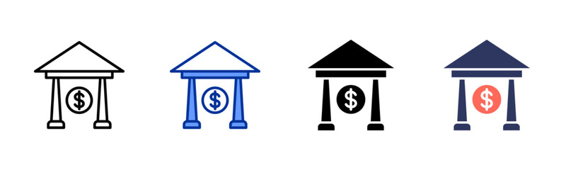 Monetary icon sheet multiple style collection