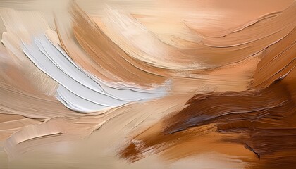 abstract brushstrokes in earth tones create a grounding and organic visual texture evoking stability and calm