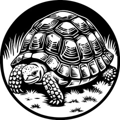 tortoise (linocut style)
