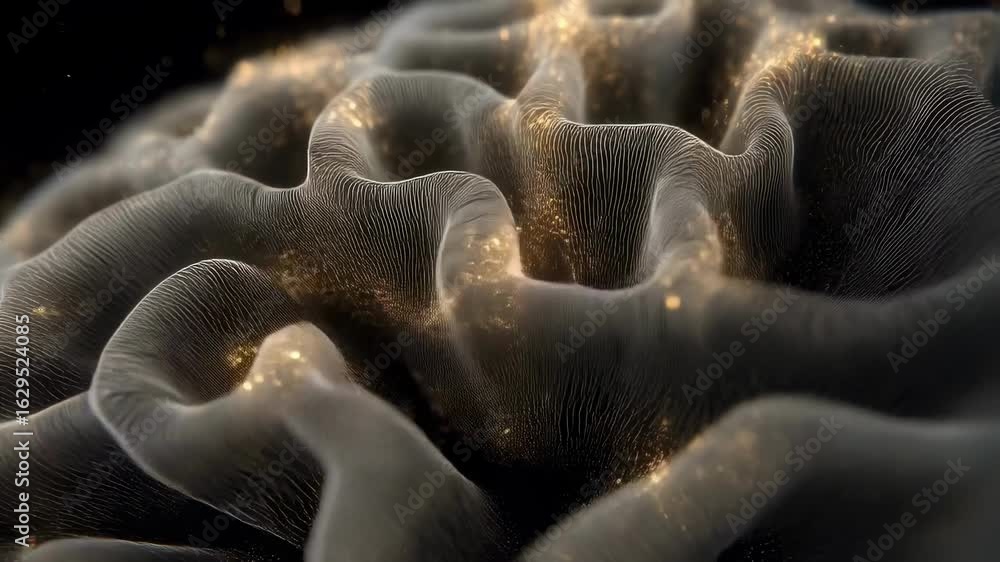 Aufkleber timelapse cgi showing gradual spread of tau protein clusters across cerebral cortex sections linked 