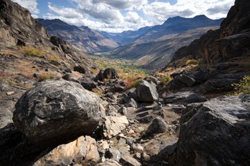 Rocky mountain valley vista