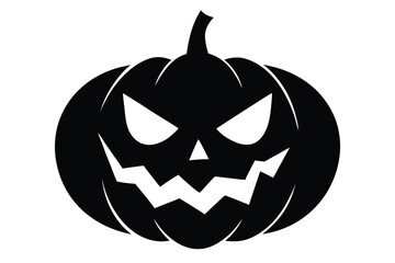torn pumpkin face vector icon