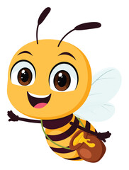 Fototapeta premium Cute bee mascot cartoon with different expression