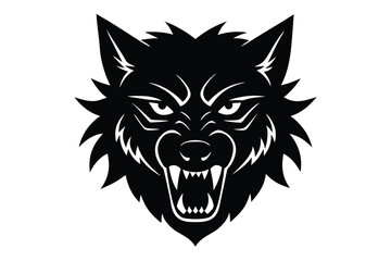 werewolf face vector icon