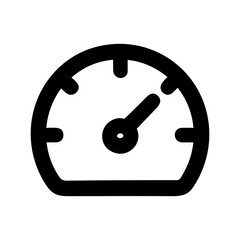 Simple Line Style Speedometer Dashboard Gauge Indicator Display Icon Design