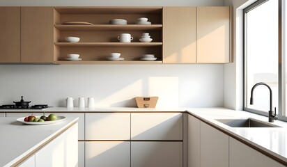 Modern Kitchen Interior with Clean, Contemporary Design