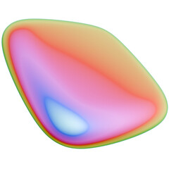 Y2k iridescent 3d rendering shape