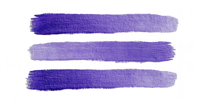 Three horizontal violet paint strokes