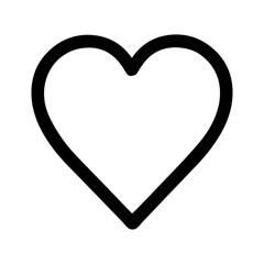 Minimalist Outline Heart Shape Simple Graphic Element Design