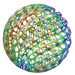 Y2k psychedelic 3d rendering shape