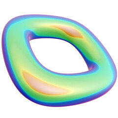 Y2k psychedelic 3d rendering shape