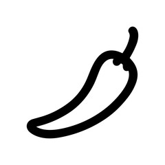 Minimalist Line Art Pepper Illustration Simple Cooking Ingredient Icon