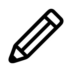 Simple Bold Line Pencil Tool Write Instrument Graphic Icon