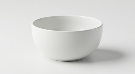 シンプル白磁器ボウル 柔らかな光で輝く 上品な質感. AI Generated