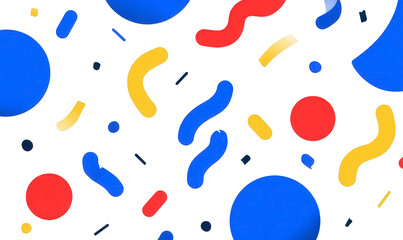 Abstract pattern of vibrant shapes on black background