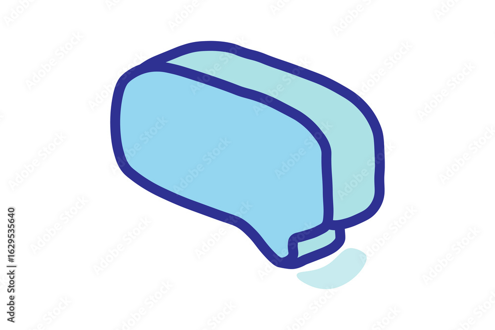 Poster the image displays a 3d icon of a speech bubble, rendered in a light blue color. the icon is shown i
