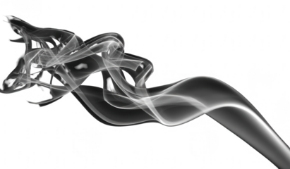 Abstract smoke swirls against black (1)