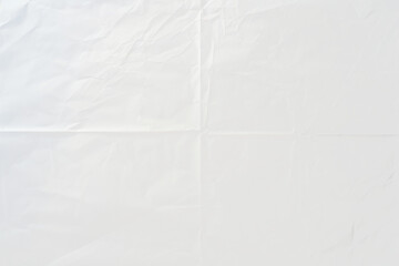 Plakat Crumpled white paper texture png overlay effect, transparent background