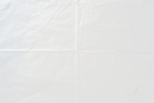 Crumpled white paper texture png overlay effect, transparent background