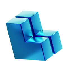 Abstract 3d rendering shape