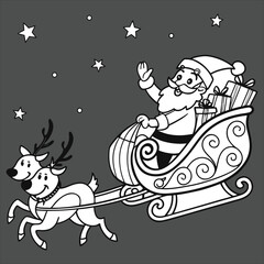 Obraz premium Winter Christmas composition in paper cut style .Merry Christmas text Calligraphic Lettering Vector illustration. Merry Christmas card. Winter holiday theme. Happy New Year. Christmas cartoon. 