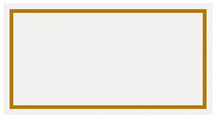 Blank rectangular frame with gold border