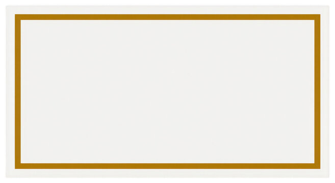 Blank rectangular frame with gold border