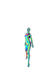Woman 3d rendering psychedelic