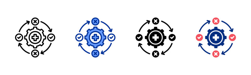 Optimization icon sheet multiple style collection