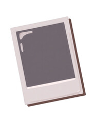 Fototapeta premium Retro digital photo frame, light gray, simple style