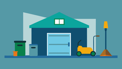 garage snowblower yard tools