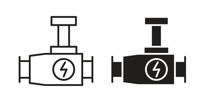 Car carburetor icon. simple, flat, black, outline.